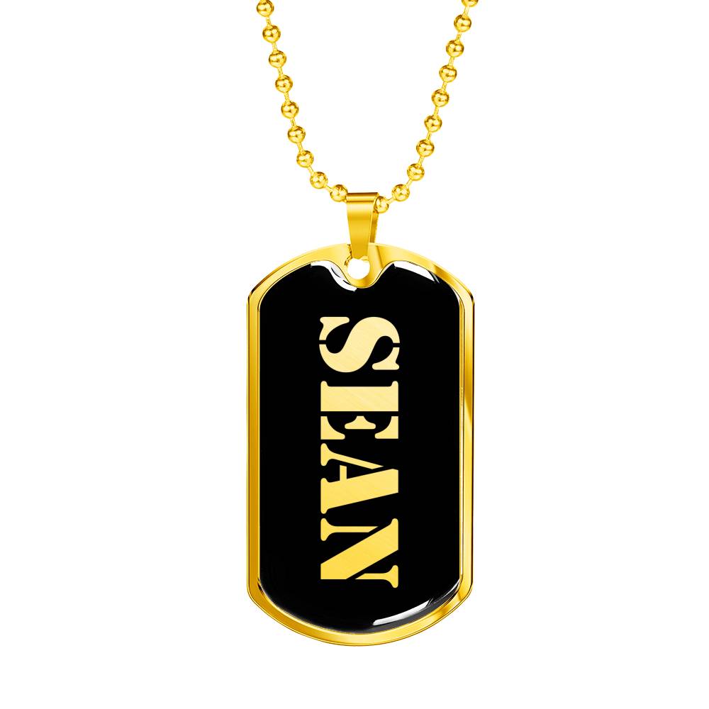 Sean v2 - 18k Gold Finished Luxury Dog Tag Necklace