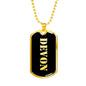 Devon v2 - 18k Gold Finished Luxury Dog Tag Necklace