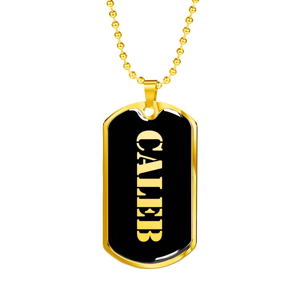 Caleb v2 - 18k Gold Finished Luxury Dog Tag Necklace
