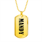 Mandy v01 - 18k Gold Finished Luxury Dog Tag Necklace