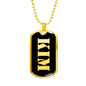 Kim v2 - 18k Gold Finished Luxury Dog Tag Necklace