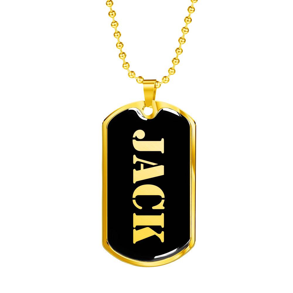 Jack v2 - 18k Gold Finished Luxury Dog Tag Necklace
