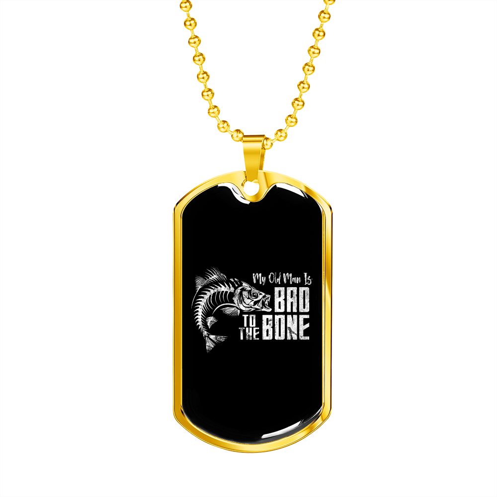 Bad To The Bone - 18k Gold Finished Luxury Dog Tag Necklace