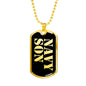 Navy Son v2 - 18k Gold Finished Luxury Dog Tag Necklace