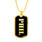 Phil v2 - 18k Gold Finished Luxury Dog Tag Necklace