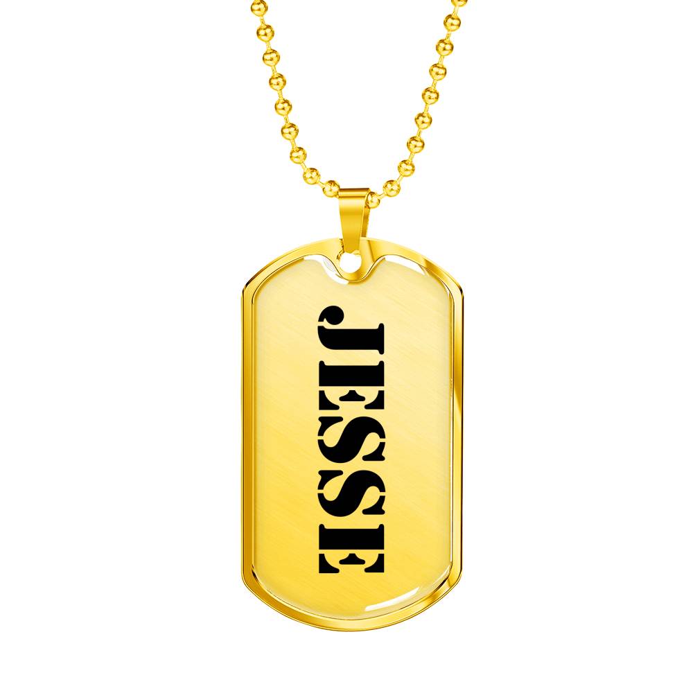 Jesse - 18k Gold Finished Luxury Dog Tag Necklace