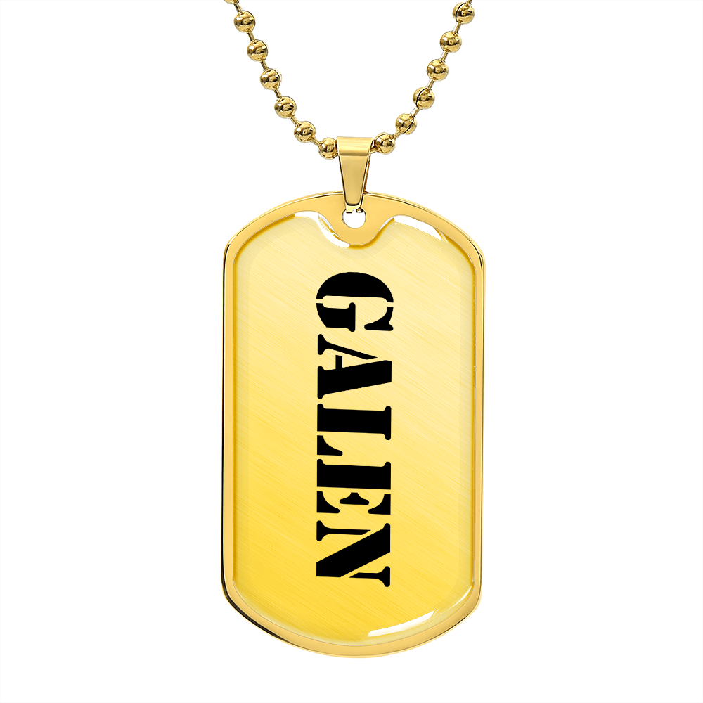 Galen - 18k Gold Finished Luxury Dog Tag Necklace