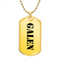 Galen - 18k Gold Finished Luxury Dog Tag Necklace