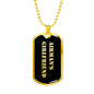 Airman's Girlfriend v2 - 18k Gold Finished Luxury Dog Tag Necklace