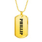 Phillip - 18k Gold Finished Luxury Dog Tag Necklace