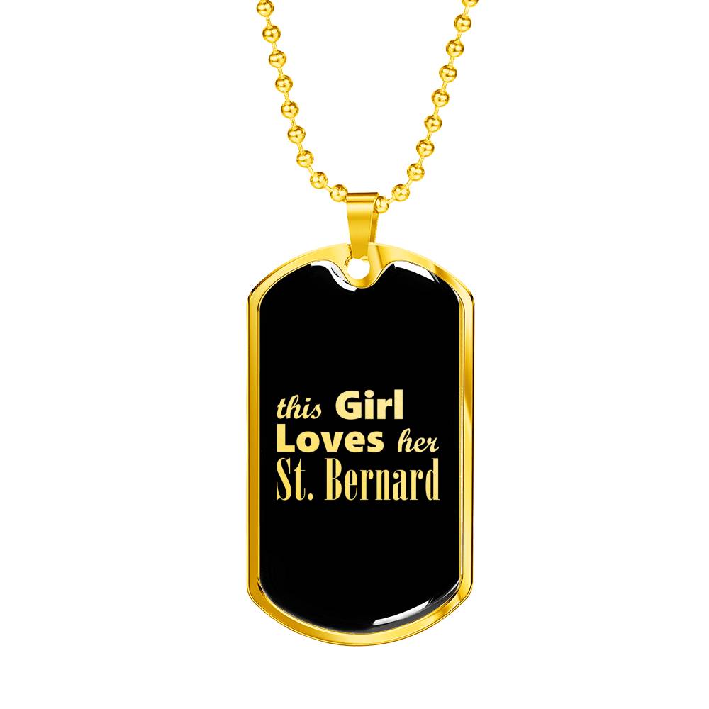 St. Bernard v2 - 18k Gold Finished Luxury Dog Tag Necklace