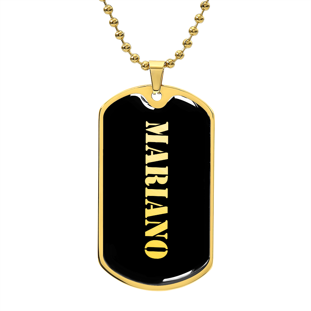 Mariano v2 - 18k Gold Finished Luxury Dog Tag Necklace
