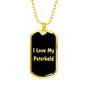 Love My Peterbald v2 - 18k Gold Finished Luxury Dog Tag Necklace