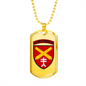 44th Artillery Brigade (Ukraine) - 18k Gold Finished Luxury Dog Tag Necklace