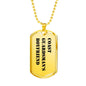 Coast Guardsman's Boyfriend - 18k Gold Finished Luxury Dog Tag Necklace
