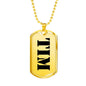 Tim - 18k Gold Finished Luxury Dog Tag Necklace