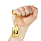 Initial Q v1a - 18k Gold Finished Luxury Dog Tag Necklace