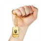Hostomel - 18k Gold Finished Luxury Dog Tag Necklace