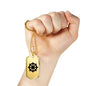 Dharma Wheel - 18k Gold Finished Luxury Dog Tag Necklace
