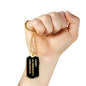Coast Guardsman's Girlfriend v2 - 18k Gold Finished Luxury Dog Tag Necklace