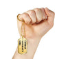 Combat Veteran's Girl - 18k Gold Finished Luxury Dog Tag Necklace