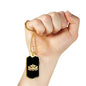 Lotus Flower v2 - 18k Gold Finished Luxury Dog Tag Necklace