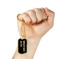 Military Aunt v2 - 18k Gold Finished Luxury Dog Tag Necklace