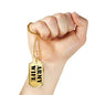Army Wife - 18k Gold Finished Luxury Dog Tag Necklace