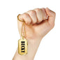Becky v01 - 18k Gold Finished Luxury Dog Tag Necklace