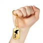 Mama Chicken With 2 Chicks - 18k Gold Finished Luxury Dog Tag Necklace
