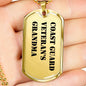 Coast Guard Veteran's Grandma - 18k Gold Finished Luxury Dog Tag Necklace