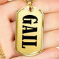 Gail v01 - 18k Gold Finished Luxury Dog Tag Necklace