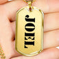 Joel - 18k Gold Finished Luxury Dog Tag Necklace