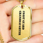Coast Guard Granddaughter - 18k Gold Finished Luxury Dog Tag Necklace