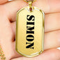 Simon - 18k Gold Finished Luxury Dog Tag Necklace