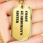 Coast Guardsman's Sister - 18k Gold Finished Luxury Dog Tag Necklace