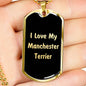 Love My Manchester Terrier v5 - 18k Gold Finished Luxury Dog Tag Necklace