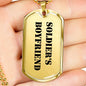 Soldier's Boyfriend - 18k Gold Finished Luxury Dog Tag Necklace