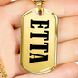 Etta v01 - 18k Gold Finished Luxury Dog Tag Necklace