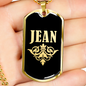 Jean v02a - 18k Gold Finished Luxury Dog Tag Necklace