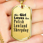 Polish Lowland Sheepdog - 18k Gold Finished Luxury Dog Tag Necklace