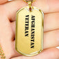 Afghanistan Veteran - 18k Gold Finished Luxury Dog Tag Necklace