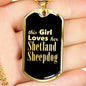 Shetland Sheepdog v2 - 18k Gold Finished Luxury Dog Tag Necklace