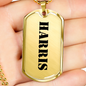 Harris - 18k Gold Finished Luxury Dog Tag Necklace