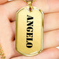 Angelo - 18k Gold Finished Luxury Dog Tag Necklace