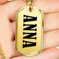 Anna v01 - 18k Gold Finished Luxury Dog Tag Necklace