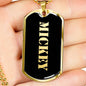 Mickey v2 - 18k Gold Finished Luxury Dog Tag Necklace