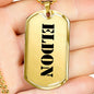 Eldon - 18k Gold Finished Luxury Dog Tag Necklace