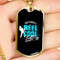 Reel Cool Dad - 18k Gold Finished Luxury Dog Tag Necklace