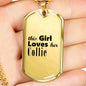 Collie - 18k Gold Finished Luxury Dog Tag Necklace